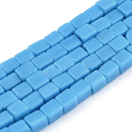 Opaque Spray Painted Glass Bead Strands GLAA-N047-08-A02-1