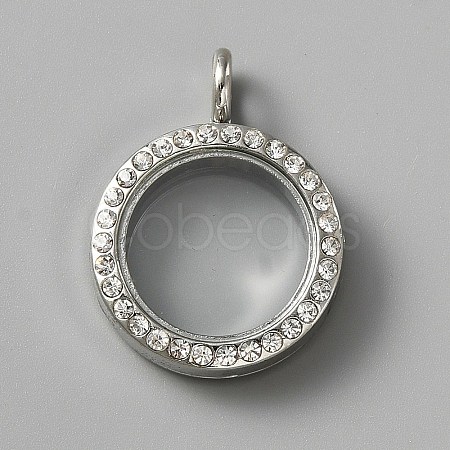 Alloy Crystal Rhinestone Locket Pendants LS-FIND-WH0061-50A-P-1
