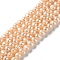 Natural Cultured Freshwater Pearl Beads Strands, Potato, Grade 2A, PeachPuff, 6~7.5x6~6.5mm, Hole: 0.7mm, about 58pcs/strand, 14.02~14.21 inch(35.6~36.1cm)