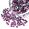 Hotfix Rhinestone, Glass Rhinestone Flat Back Cabochons, Half Round, Fuchsia, SS10, 2.7~2.8x1mm, about 1440pcs/bag