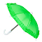 Plastic Doll Umbrella, Doll Making Supplies, Lime, 220x250~300mm