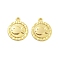 Rack Plating Alloy Pendant, Electroplate Nickel Cadmium Free & Lead Free, Fish, Real 18K Gold Plated, 18x15x1mm, Hole: 1.5mm