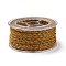 Macrame Cotton Cord, Braided Rope, with Plastic Reel, for Wall Hanging, Crafts, Gift Wrapping, Dark Goldenrod, 1mm, about 30.62 Yards(28m)/Roll