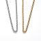 304 Stainless Steel Wheat Chain Necklaces, with Lobster Claw Clasps, Mixed Color, 17.7 inch(45cm), 4mm