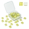 60Pcs Transparent Glass Cabochons, Square, Light Yellow, 9.8x9.8x4mm