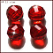 K9 Glass, Imitation Austrian Crystal Beads, Grade AAA, Faceted, Round, Red, 8mm, Hole: 0.9~1mm