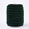 Single Face Velvet Ribbon, Dark Green, 3/8 inch(9.5~10mm), about 50yards/roll(45.72m/roll)