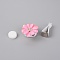 Zinc Alloy with Rhinestones Car Perfume Decoration Set, Chrysanthemum, Hot Pink, 32.5x16mm, Inner Diameter: 17x9mm