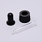 Straight Tip Glass Droppers, with Rubber Bulb and Screw Cap, for Glass Essential Oils Dropper Bottles, Black, 63x21mm, Capacity: 5ml