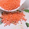 MIYUKI Delica Beads, Cylinder, Japanese Seed Beads, 11/0, (DB0161) Opaque Orange AB, 1.3x1.6mm, Hole: 0.8mm, about 2000pcs/10g