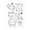 PVC Plastic Stamps, for DIY Scrapbooking, Photo Album Decorative, Cards Making, Stamp Sheets, Animal Pattern, 16x11x0.3cm