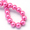 Baking Paint Pearlized Glass Pearl Round Bead Strands HY-Q330-8mm-54-4