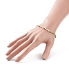 Natural Pearl & Glass Seed & Brass Beaded Stretch Bracelet for Women BJEW-JB08977-3