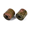 Natural Unakite European Beads G-P520-05G-3