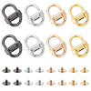 8 Sets 4 Colors Alloy Bag Double D-Ring Suspension Clasps FIND-WR0009-70-1