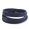 Braided Flat Single Face Imitation Leather Cords LC-T003-01B-2