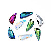 Pointed Back Glass Rhinestone Pendants EGLA-N006-034-3