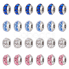 24Pcs 4 Colors 304 Stainless Steel Polymer Clay Rhinestone Beads STAS-UN0063-79-1