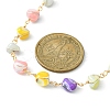 Natural Shell Nugget Beaded Chain Necklaces NJEW-JN04358-4
