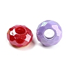UV Plating Rainbow Iridescent Acrylic European Beads MACR-P040-12-2