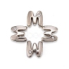Letter Slider Beads for Watch Band Bracelet Making ALRI-O012-M-NR-1