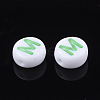 Initial Acrylic Beads X-OACR-E001-20M-2