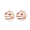 Brass Enamel Pendants KK-CBA6818-10G-1