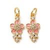 Brass Micro Pave Cubic Zirconia Pendants KK-D390-20G-01-1
