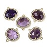 Natural Amethyst Faceted Oval Links G-B126-01G-03-1