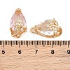 Brass Micro Pave Clear Cubic Zirconia Connector Charms CU-CBA7392-13G-4