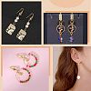 10 Pairs Brass Micro Pave Clear Cubic Zirconia Earring Hooks ZIRC-SZ0005-19A-6