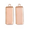 Ion Plating(IP) 304 Stainless Steel Pendant Cabochon Settings STAS-I069-36RG-1