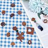 20Pcs 10 Styles Walnut Wood Stud Earring Findings FIND-BBC0001-46-4