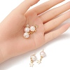 Natural Cultured Freshwater Pearl Copper Wire Wrapped Pendants PALLOY-YW0001-40-4