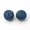 Chunky Resin Rhinestone Bubblegum Ball Beads RESI-M011-11-1