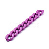Handmade Opaque Acrylic Curb Chains AJEW-JB00564-03-3