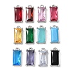 Brass Glass Charms KK-Z141-09P-1