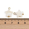 Natural Shell Star Pendants X1-STAS-D378-35G-3