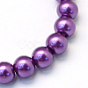 Baking Paint Pearlized Glass Pearl Round Bead Strands X-HY-Q330-8mm-37-2