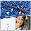 Acrylic & Glass Beaded Number Pendant Locking Stitch Markers HJEW-PH01871-4