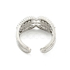 Brass Micro Pave Cubic Zirconia Cuff Rings RJEW-I103-046P-3