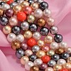 Shell Pearl Colorful Beads Strands X-BSHE-F013-14M-8mm-1