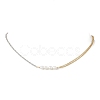 Natural Cultured Freshwater Pearl Rice Beaded Pendant 304 Stainless Steel Cable Chain Double Layer Necklaces NJEW-JN05681-2