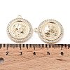 Brass Micro Pave Clear Cubic Zirconia Pendants KK-F871-40G-3