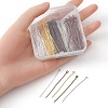 200Pcs 5 Colors Brass Eye Pins KK-YW0002-04-3