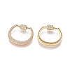 Brass Micro Pave Cubic Zirconia Screw Carabiner Lock Charms ZIRC-I031-21G-2