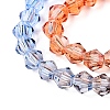 Gradient Color Baking Paint Glass Bead Strands DGLA-A039-T6mm-A014-3