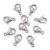 Tarnish Resistant 304 Stainless Steel Lobster Claw Clasps X-STAS-AB12-2