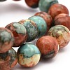 Synthetic Ocean White Jade Round Bead Strands X-G-M165-6mm-04-2