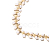 Enamel Ear of Wheat Link Chain Necklace NJEW-P220-02G-05-2